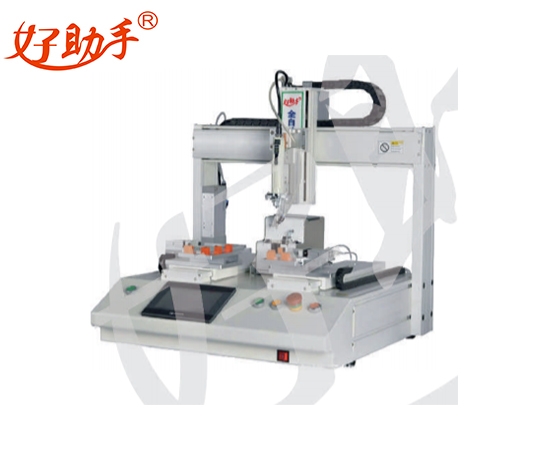 Double worktable automatic locking screw machine